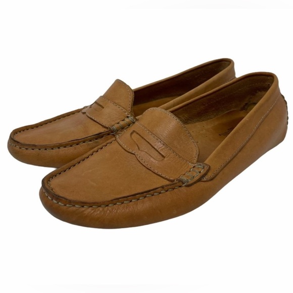 Mercanti Fiorentini - Leather Penny Loafers - Saddle Brown - US Size 8 - Picture 1 of 7